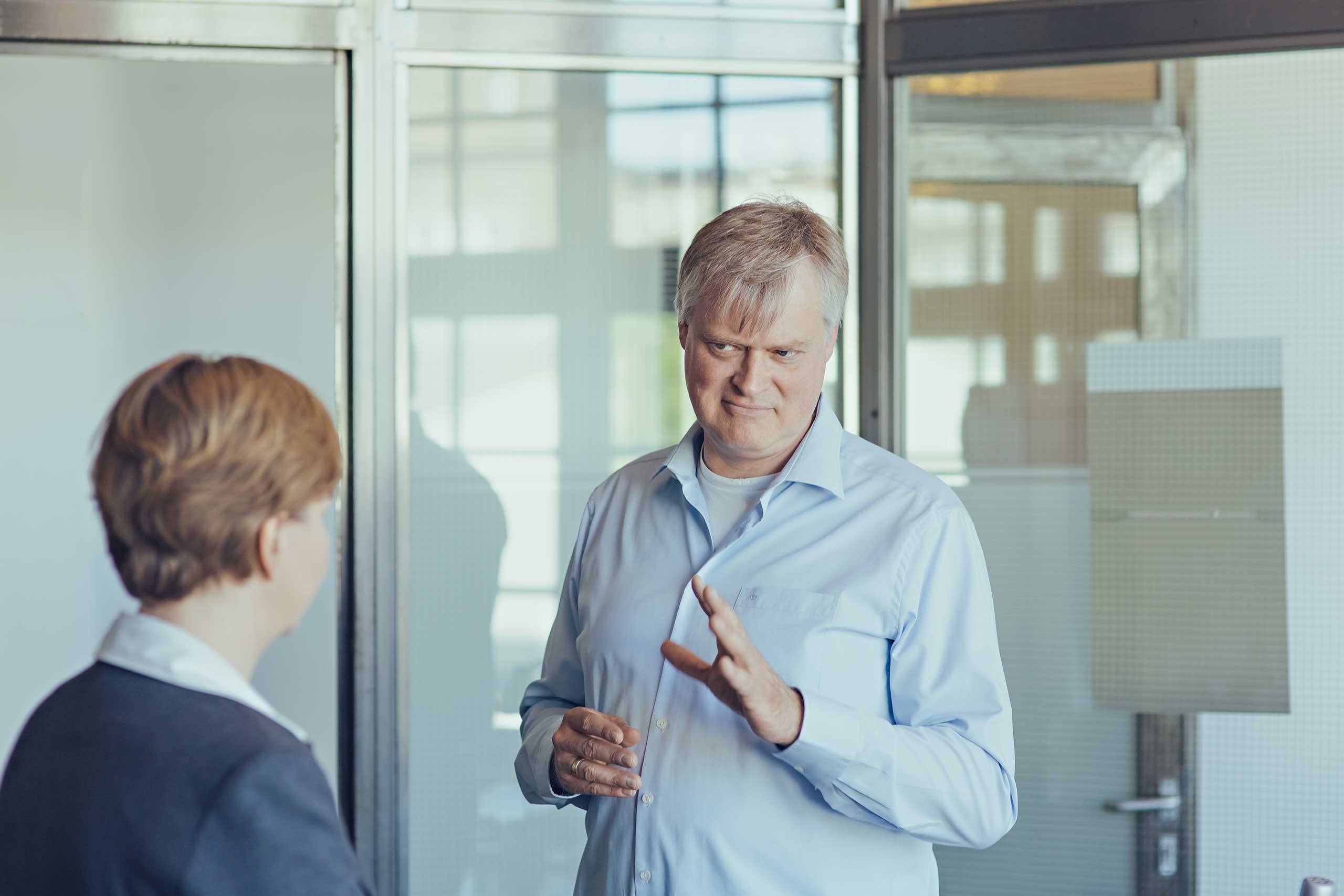 MitarbeiterInnen von CPP im Gespräch